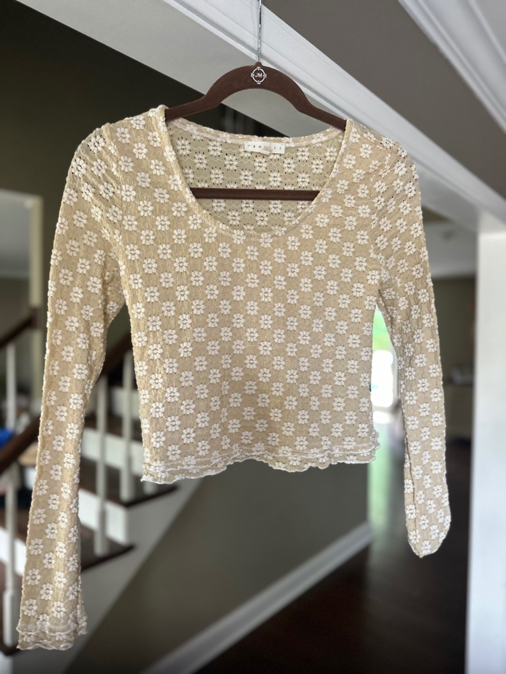 Promesa cream lace top